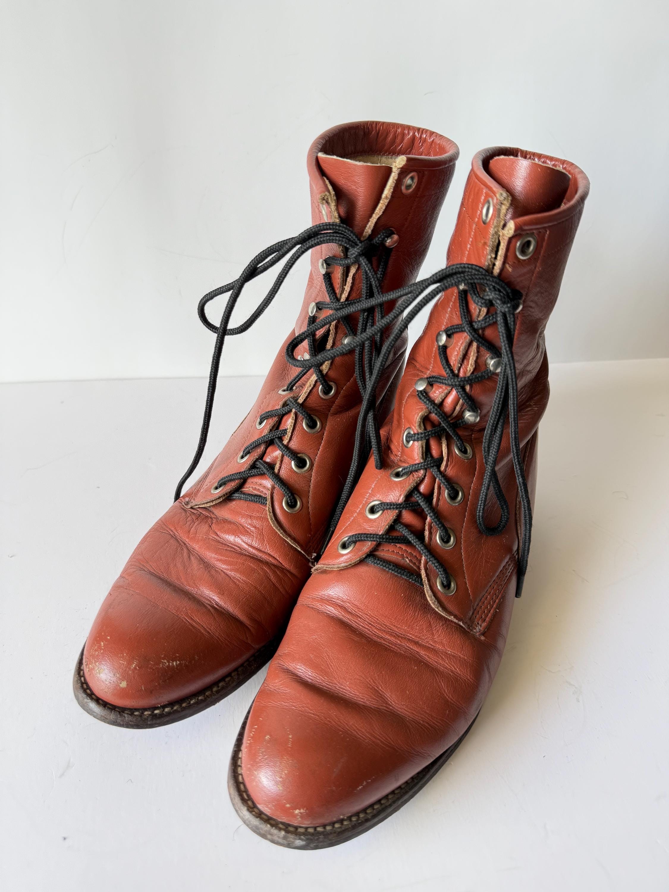 Justin lace up boots - Etsy 日本