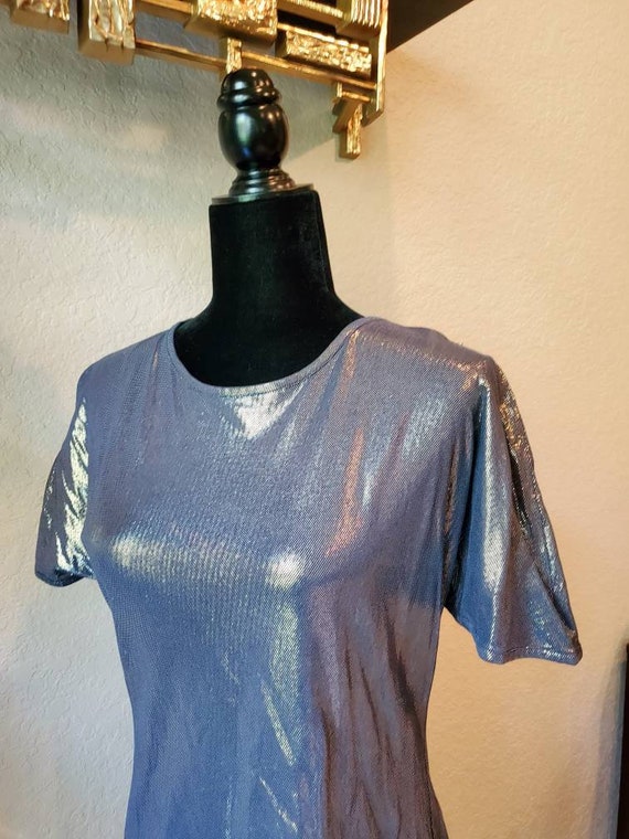 Gold Top, Shimmer Top, Vintage Top, top by CACHE,… - image 1