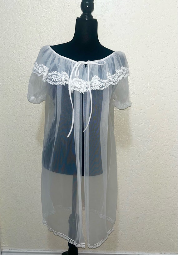 Vintage Lingerie, Sheer Lingerie, White Lingerie, 