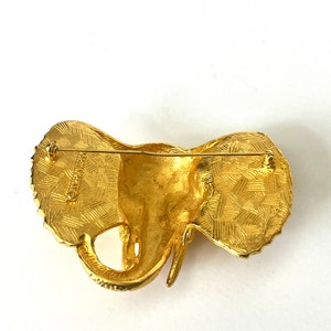 DOREEN RYAN Designer Elephant Brooch, Vintage Elephant Brooch, Golden Elephant Pin, Animal Brooch, image 5