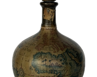 Vintage Italian Wine Decanter | Old World Map Bottle