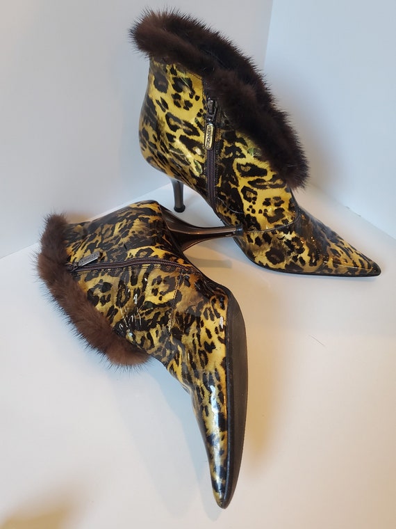 Fiorangelo Boots, Fur Lined Boots, Leopard Print B