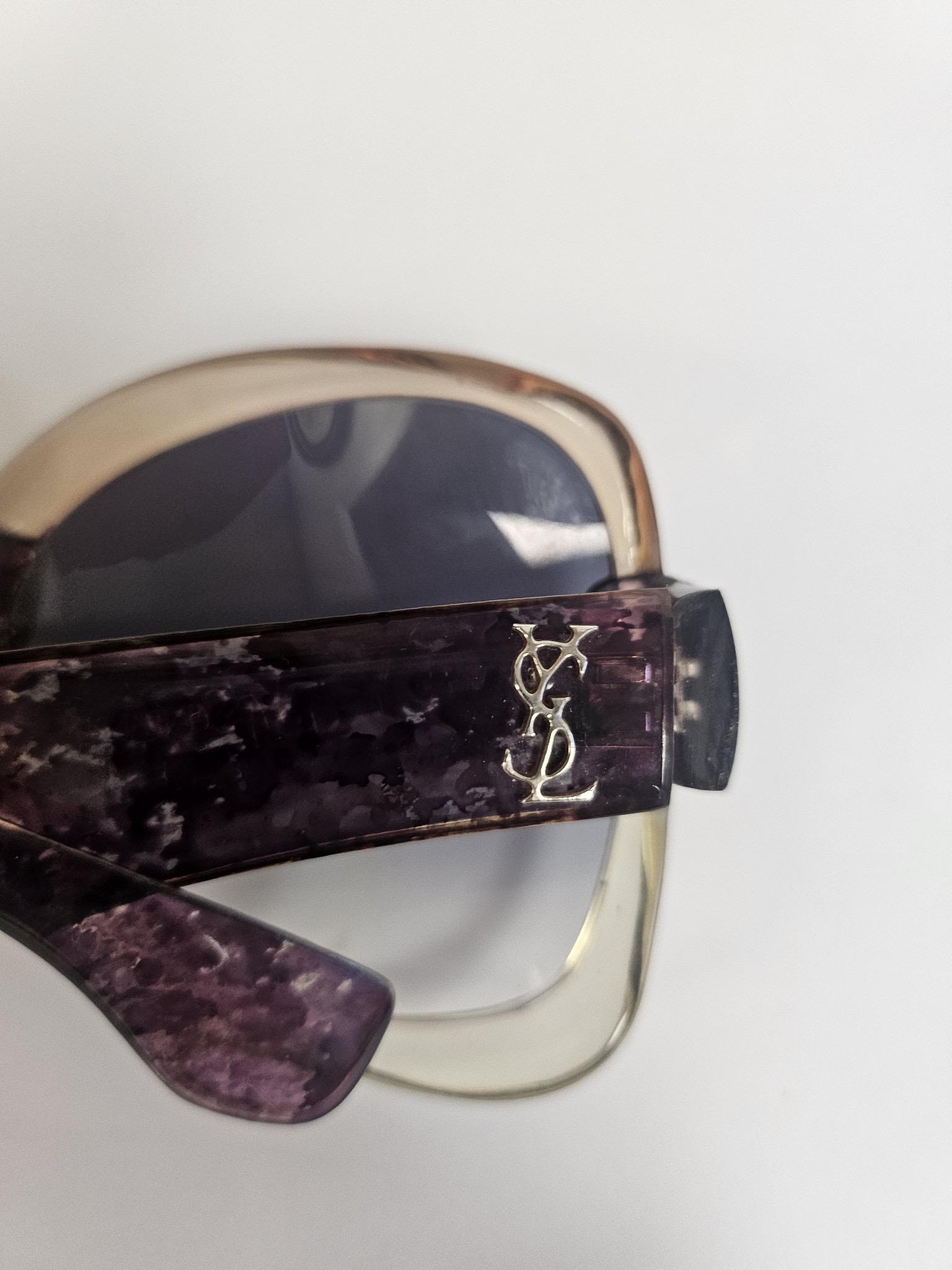 希少な YSL サングラス、ヴィンテージ イヴ サンローラン パープル