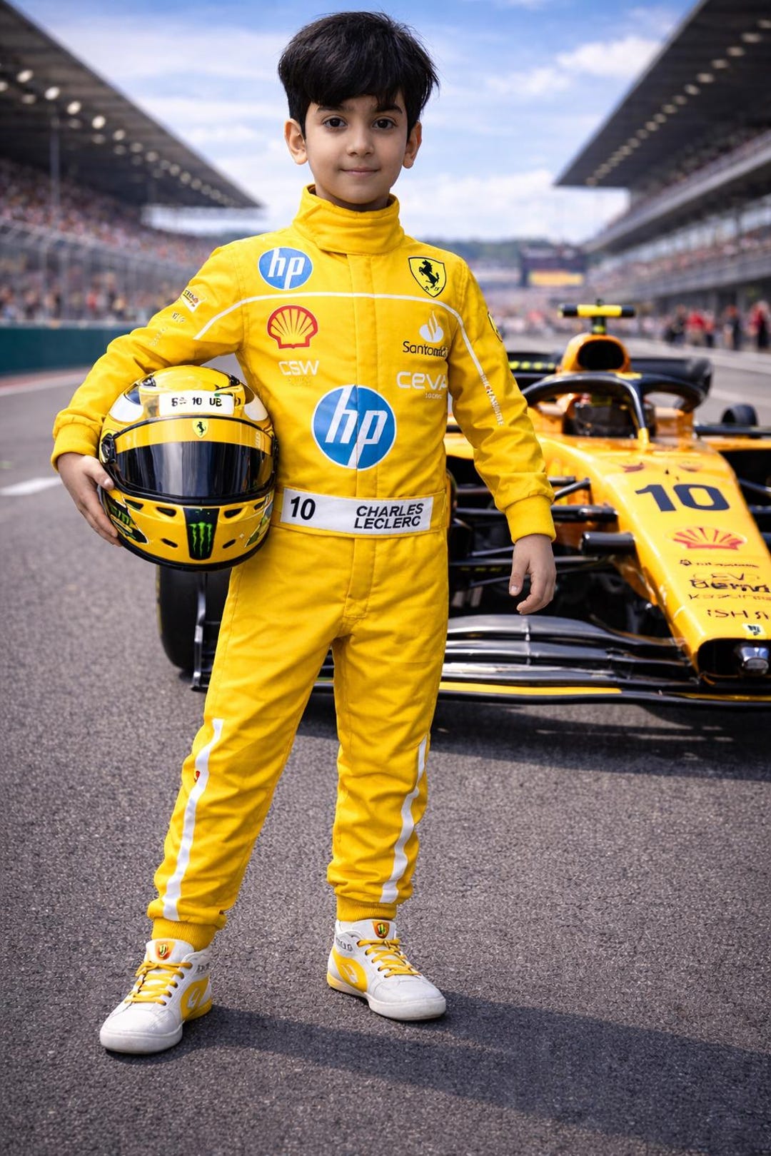 Boys Racing Suit Costume – Kids Formula Driver Outfit – Motorsport ...