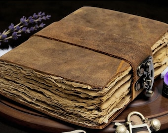 Vintage leather Journal Blank spell Book of shadows, Grimoire Journal, Travel Writing Notebook, Personalized gift for Men and women