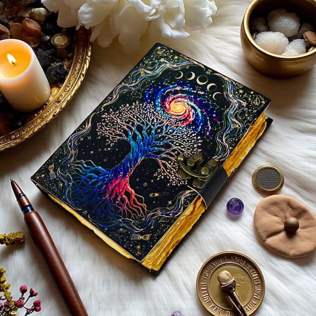 Tree of Life Leather Journal – Handmade Vintage Grimoire - Etsy