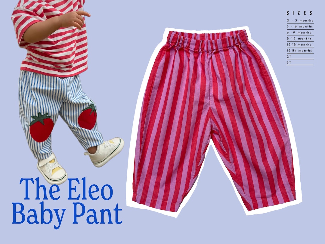Barrel Leg Pant PDF Pattern for Baby: Easy Beginner Sewing Pattern for Fashion Mom and Toddler,diy Kid Pants Infant to Preschool - Etsy UK