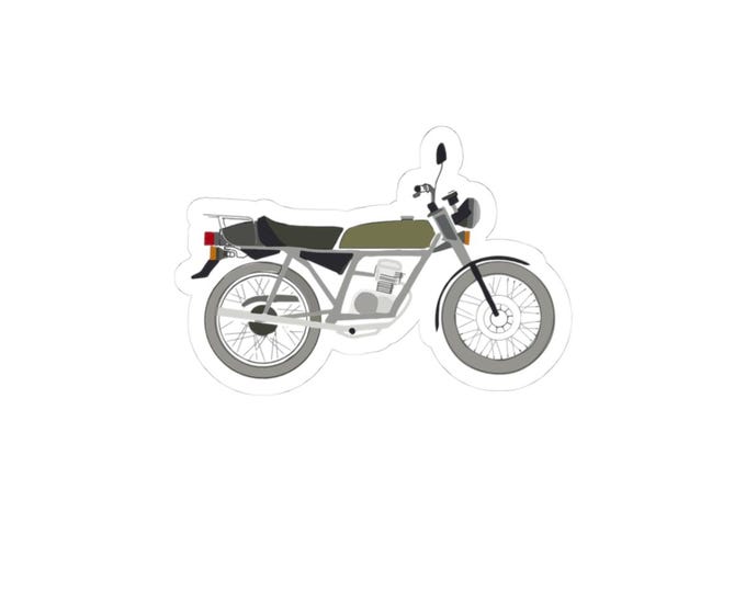 Vintage Motorcycle Kiss-Cut Sticker