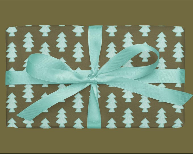 Hand Sketched Tree Wrapping Paper: Eco-Friendly Gift Wrap