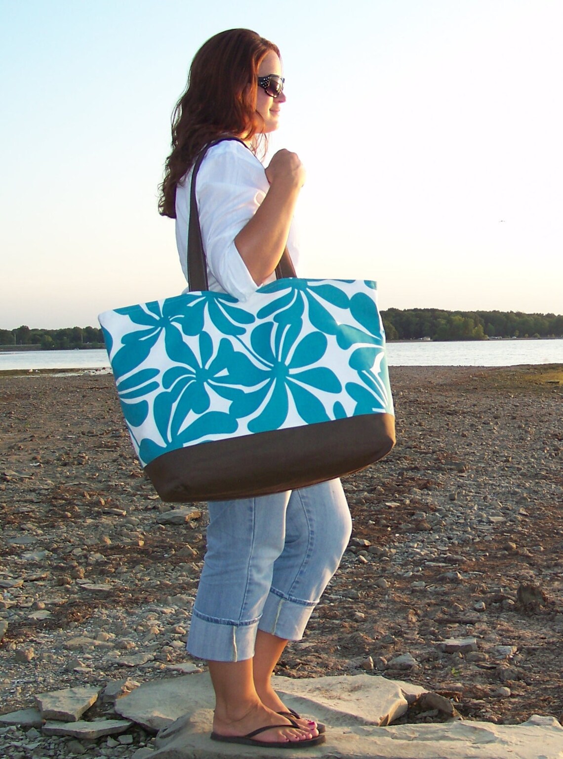 EXTRA LARGE Beach Bag Family Size Canvas Tote Etsy