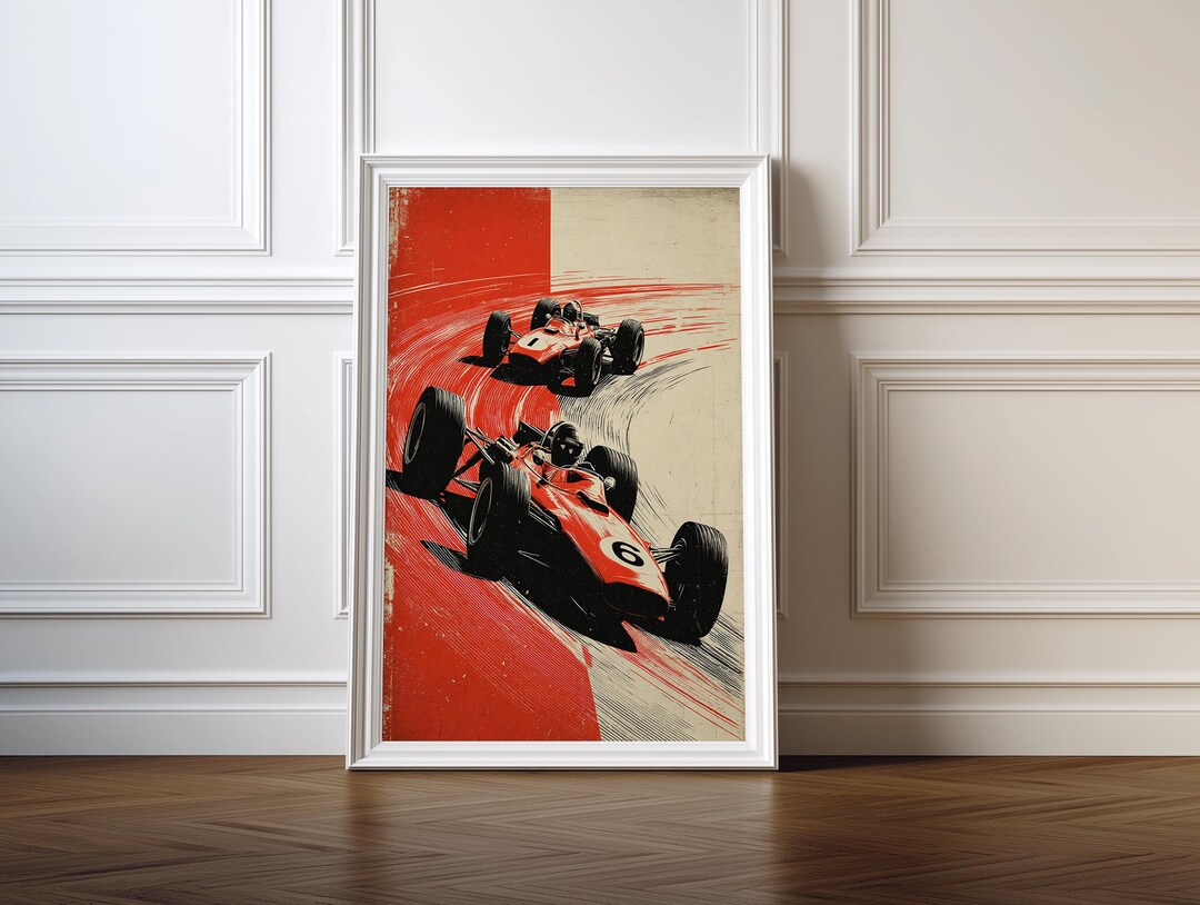 Cars Poaster Vintage Racing Poster, Classic Car Wall Art, Retro Motorsport ...