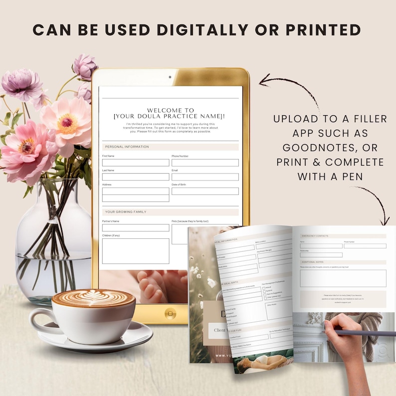 Editable Doula Services Contract and Client Welcome Packet | Canva ...
