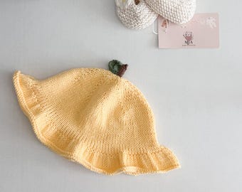 Cappellino da frutta per bambini: limone e fragola