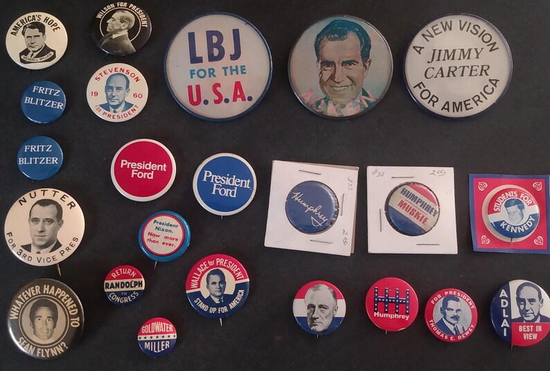Vintage Miscellaneous Political Buttons - Etsy
