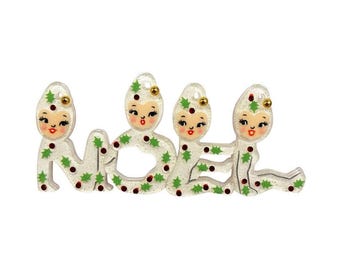 Playful Pixies NOEL Brooch by 50's Vintage Dame x Lipstick & Chrome