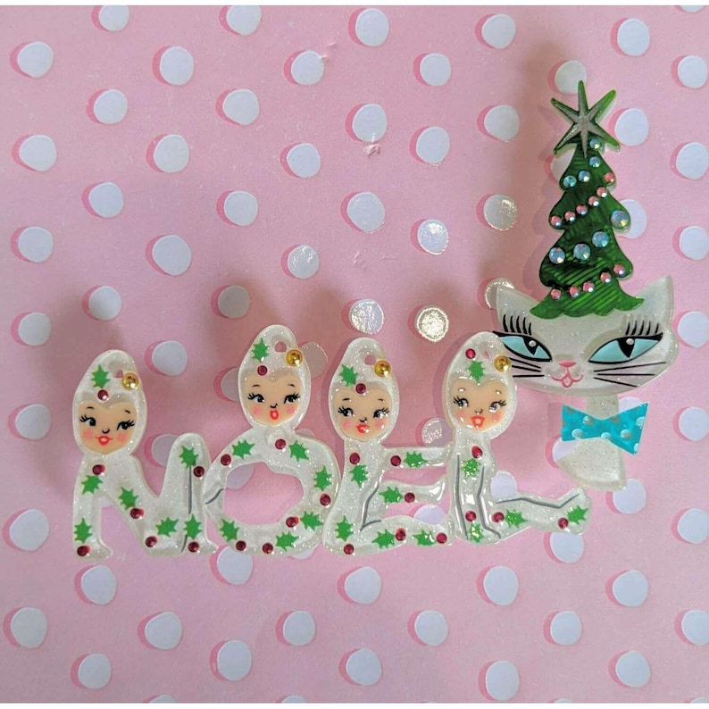 Playful Pixies NOEL Brooch by 50's Vintage Dame x Lipstick & Chrome image 4