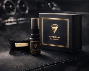 Hurricane Premium Air Freshener, Luxury Long-Lasting Diffuser with Natural Oils, Elegant Gift for Car Lovers, Gift for Him & Her