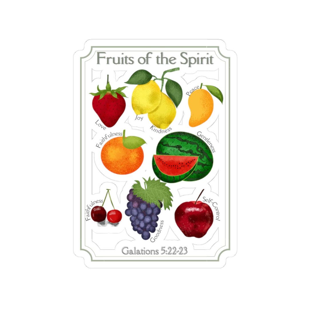 Fruit of the Spirit Stickers: Christian Bible Verse, Inspirational ...