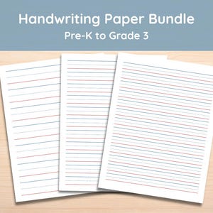 Handwriting Paper Bundle, Pre-K to Grade 3, Primary Lined Guided Writing Practice PDF