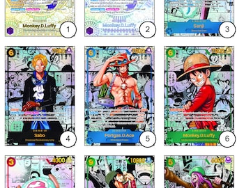 Pegatina para tarjeta de crédito de One Piece / Envoltorio para tarjeta inspirado en Luffy Zoro / Diseño estilo TCG / Funda personalizada para tarjeta de débito / Regalo para fans del anime (Paquete de 2)