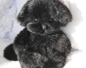 Realistic Black Labrador Plush, Soft Stuffed Animal, Handmade Companion Pet, Art Doll, Dog Plushie for Kids & Dog Lovers