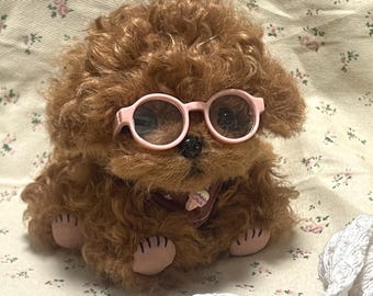 Handgemachte Pudel Hund Plüsch, Realistischer Stofftier Begleiter, Geschenke für Hundeliebhaber