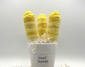 Lemon Drop Cake Push Pop - Dozen