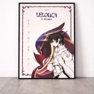 Lelouch Lamperouge Poster Printable, Code Geass Wall Art, Anime Manga Poster, Anime Wall Decor, Digital Download