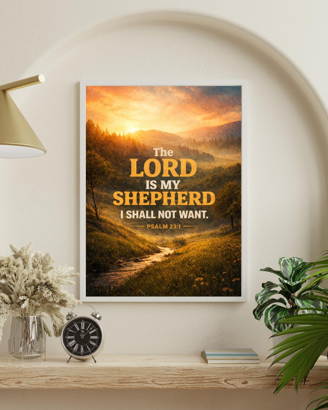Psalm 23:1 Bible Verse Wall Art | the Lord is My Shepherd Scripture ...