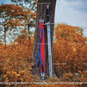 Dragon Ball Z Trunks Sword Replica – Handmade Stainless Steel Cosplay Prop with Scabbard – best Gift for Anime Fans, birthday gift for him.