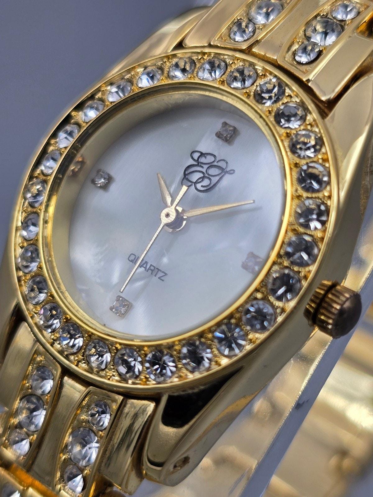 Rare Vintage‎ Elizabeth Taylor Diamond Mother Of Pearl Watch Elizabeth Taylor Watch - Etsy Canada main image 2