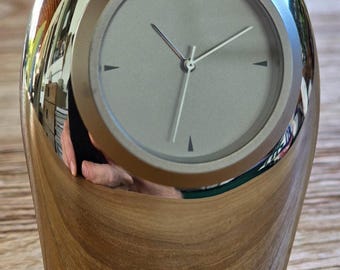 New Silver Sir William & Smith ESTD 1868 Mantel Clock. From Base
