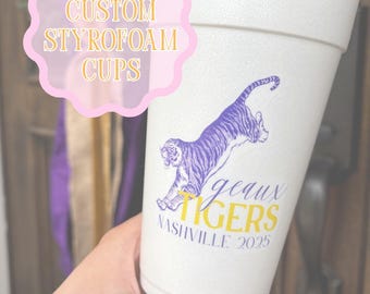 CUSTOM STYROFOAM CUPS! Birthdays, Parties, Vacations, & More! | 20 oz