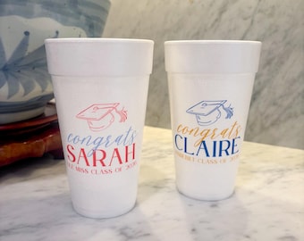 Custom Graduation Cups | 20 oz Styrofoam