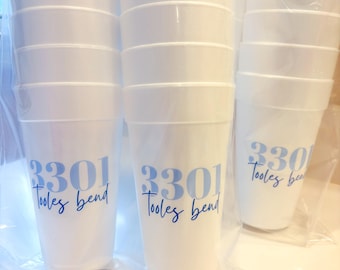 CUSTOM Home Address Styrofoam Cups
