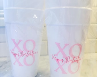 XOXO Happy Valentine's & Galentine's | 20 oz Styrofoam Cups