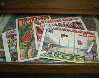 Set of Vintage Circus Posters