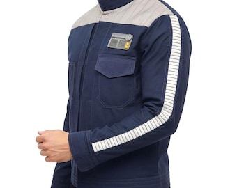 Cassian Andor Blaue Segeltuchjacke Star Wars Rogue One Captain Cosplay Kostüm