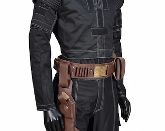 Buch von Boba Fett Cosplay Flight Suit | Handgefertigtes Mandalorian Kostüm mit Ledergürtel