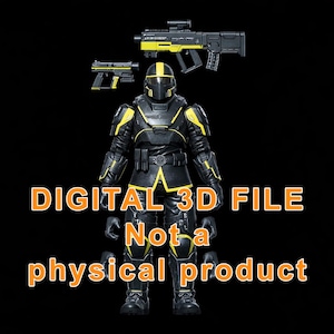 Arquivos STL de bonecos de ação articulados Hell Jumper Soldier para impressão 3D