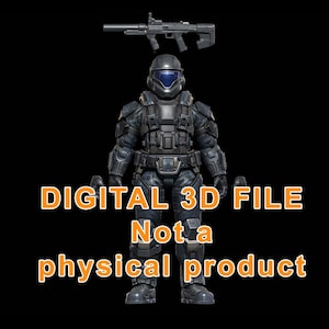 Shock Trooper Articulated Action Figure STL files for 3D printing