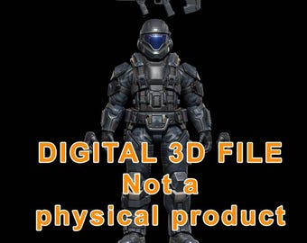 Shock Trooper Articulated Action Figure STL files for 3D printing