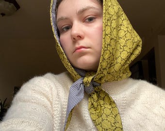 Babushka Quilted Hood Headscarf - Etsy