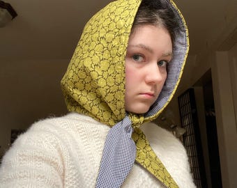 Babushka Quilted Hood Headscarf - Etsy
