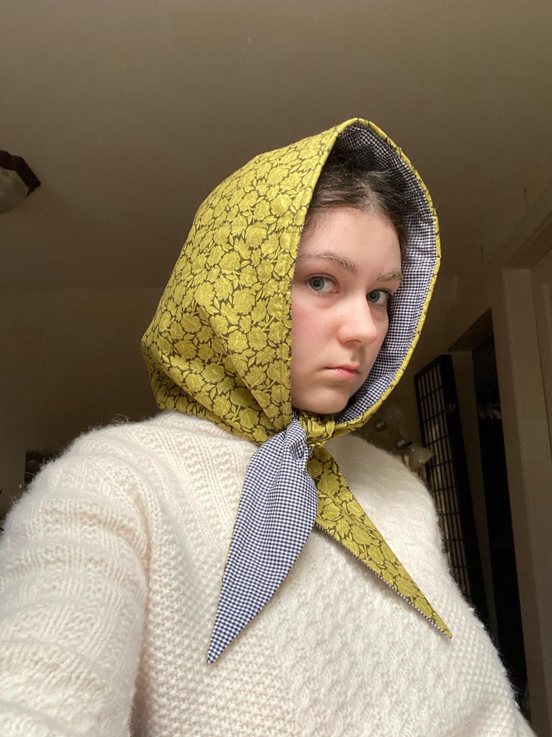 Babushka Quilted Hood Headscarf - Etsy