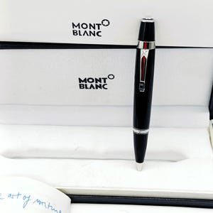 Vintage Excellent Montblanc Boheme Noir Black+Silver Colour Body Limited Edition Ballpoint Pen Free Shipping