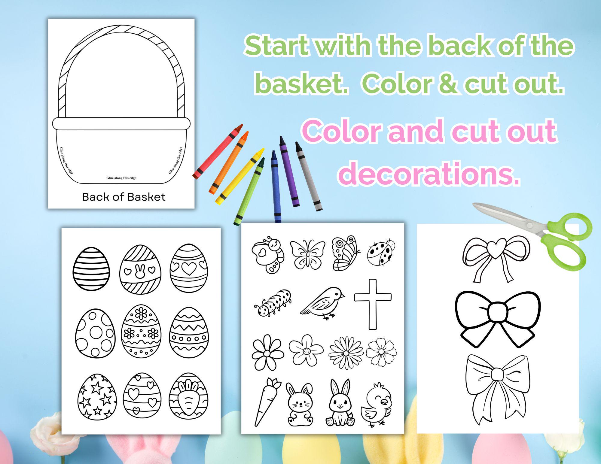 Easter Craft, Easter Basket Cut and Paste, Classroom Easter Craft ...