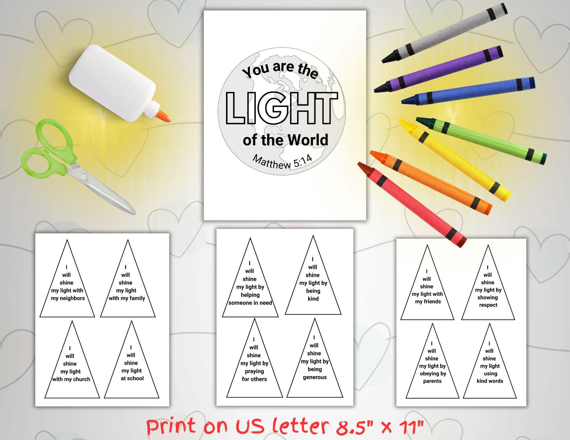 Light of the World, Let Your Light Shine Craft, Bible Craft for Kids ...