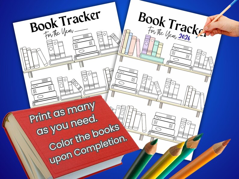 Printable Book Journal Bundle, Printable Book Tracker, Printable ...