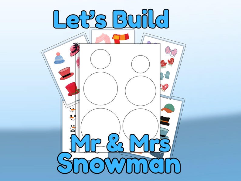 Build a Snowman Activity, Winter Activity, Winter Craft, Cut and Paste ...
